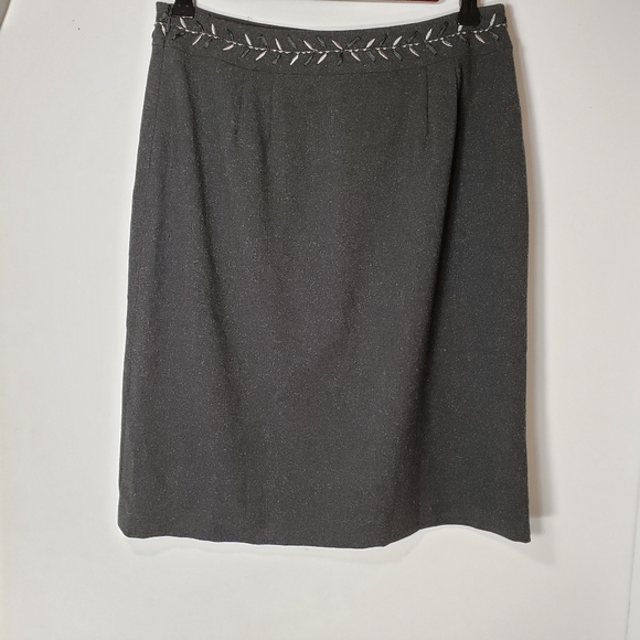 Ann Taylor Petites Midi Skirt Embroidery & Beads - Picture 2 of 6